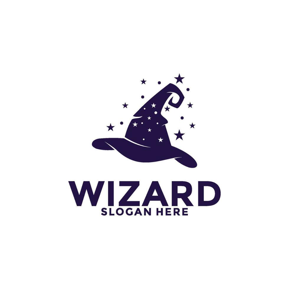 Wizard Magician logo design illustrations vector template