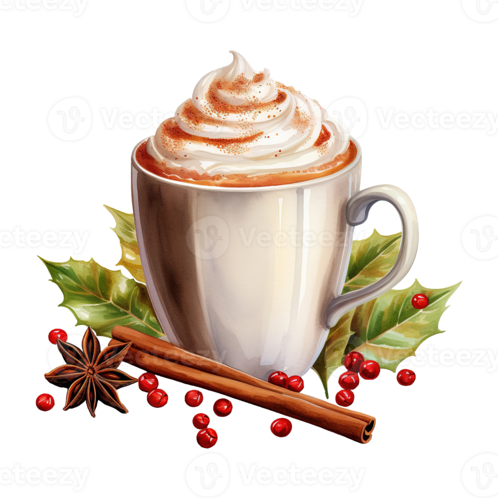 AI generated cup of hot chocolate. AI generated image png