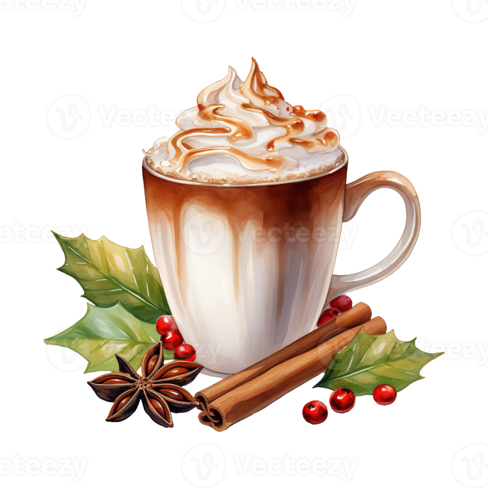 AI generated cup of hot chocolate. AI generated image png