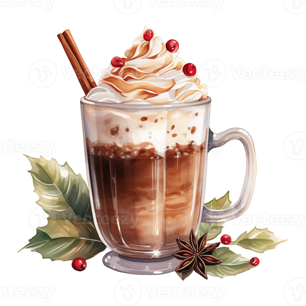 AI generated cup of hot chocolate. AI generated image png