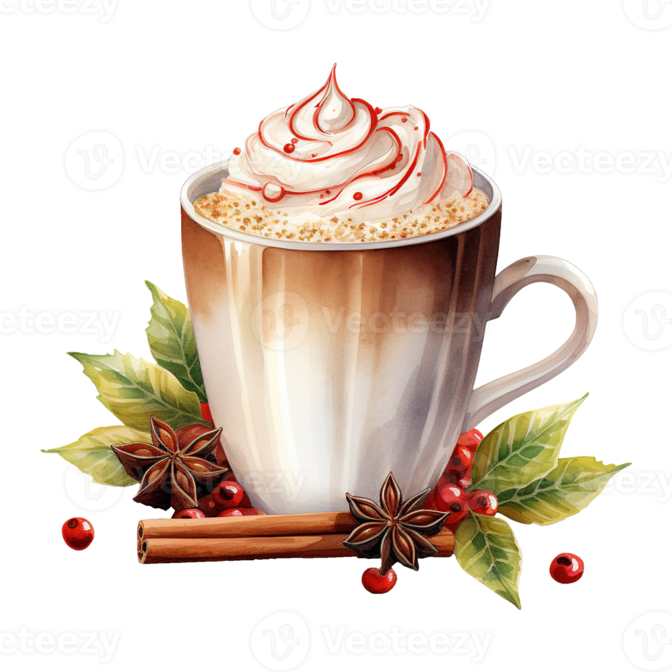 AI generated cup of hot chocolate. AI generated image png