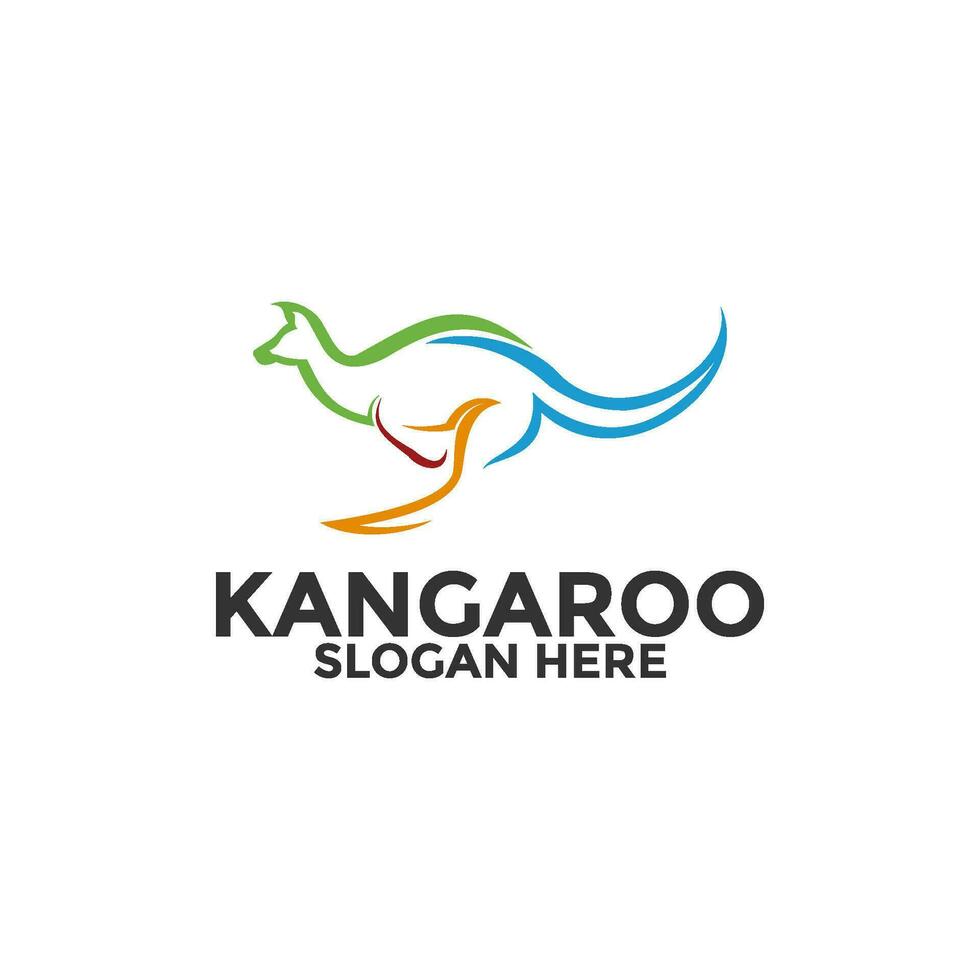 Kangaroo simple modern logo vector, Creative Kangaroo Minimalist logo design template vector