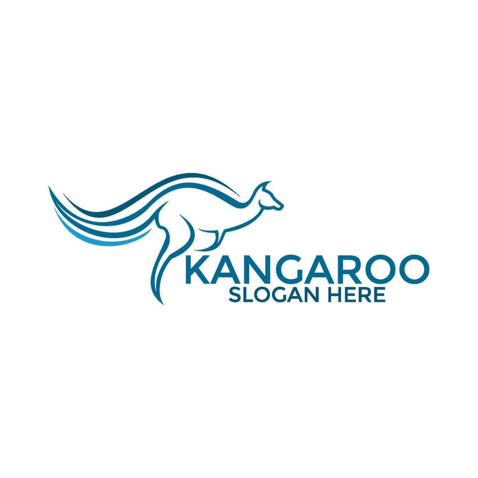 Kangaroo simple modern logo vector, Creative Kangaroo Minimalist logo design template vector