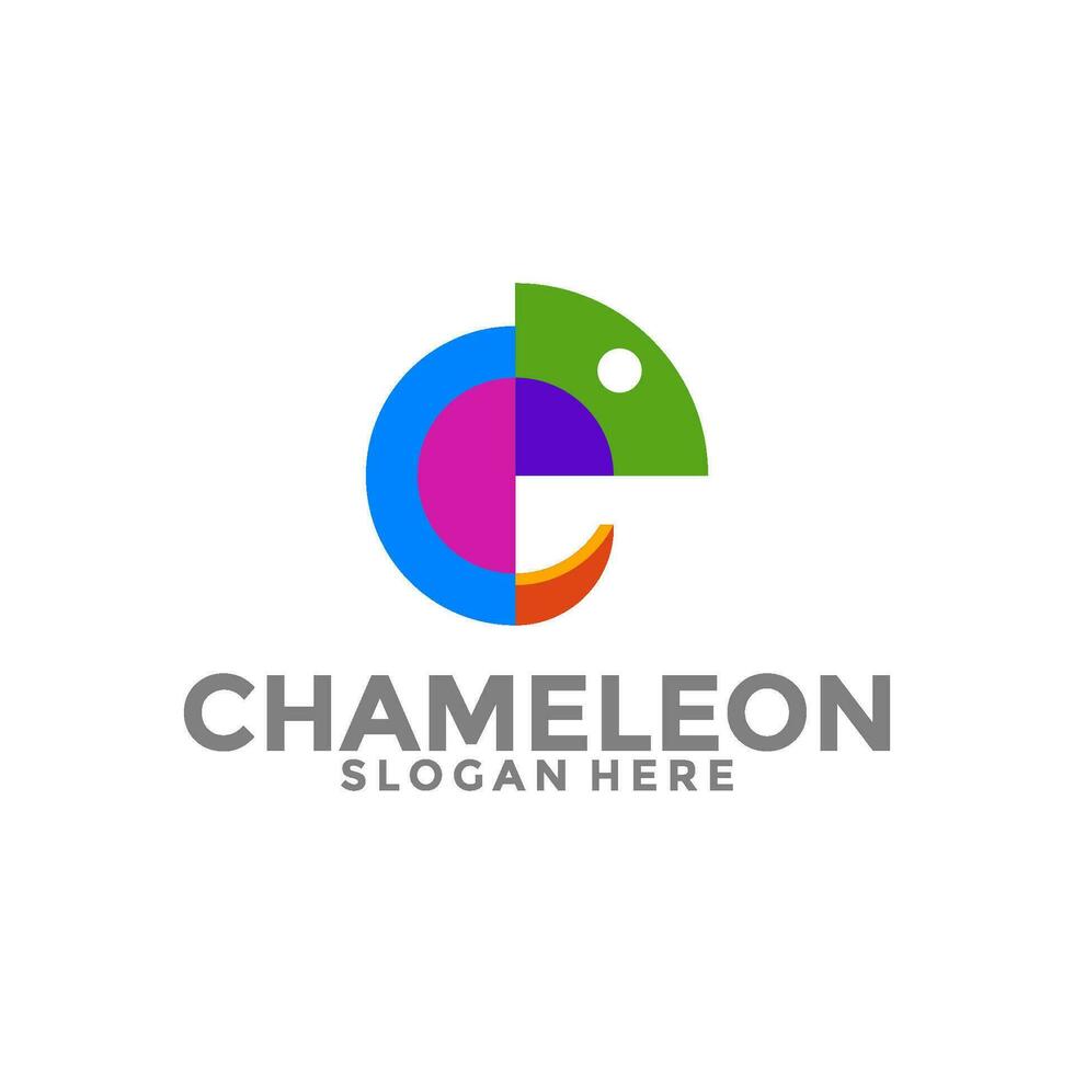 Abstract Chameleon logo vector design template