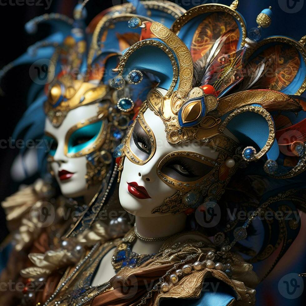 AI generated The masquerade ball Ai Artificial Intelligence technology concept photo