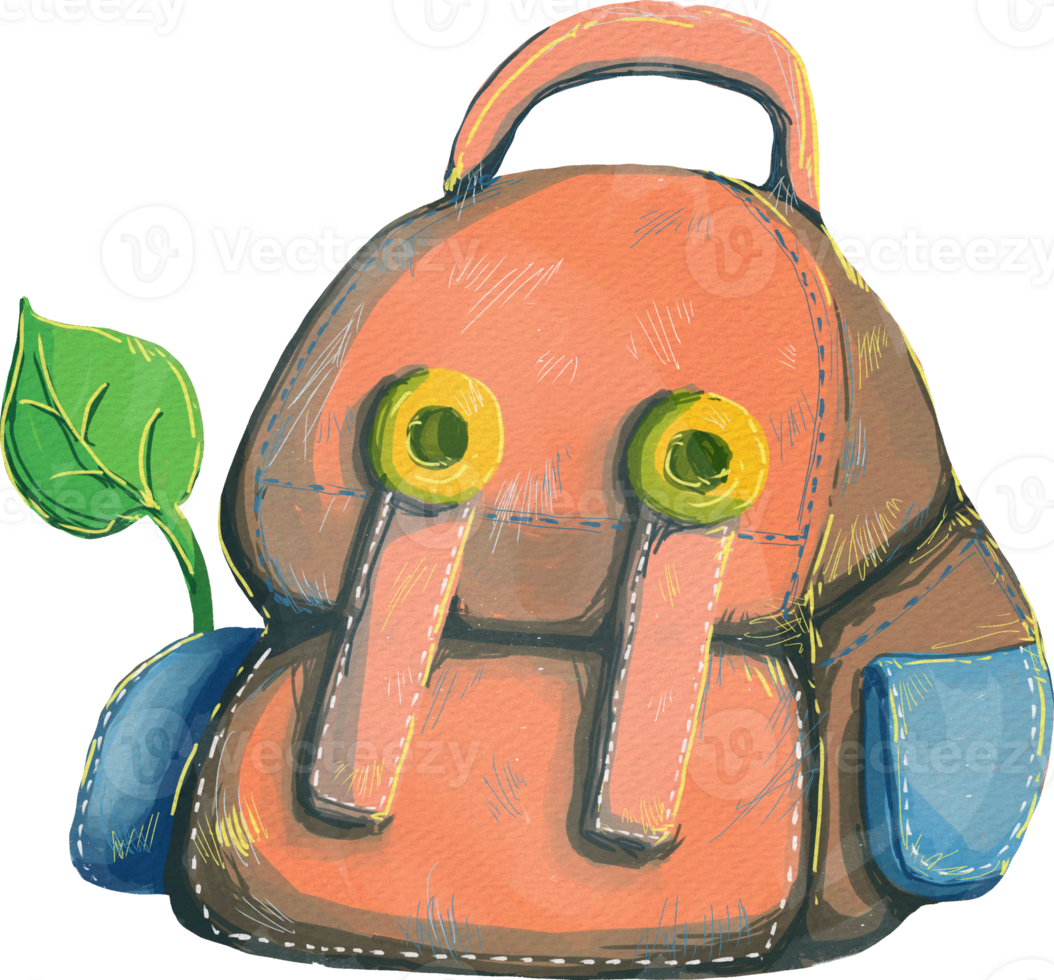 Camping rucksack and bag. png