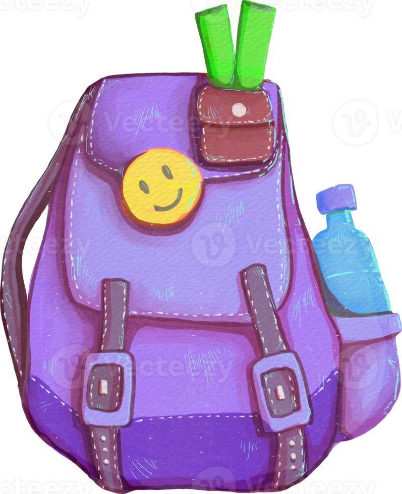 Camping rucksack and bag. png