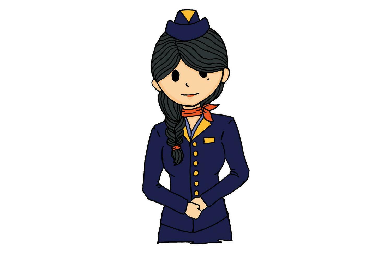 Female Stewardess Vector