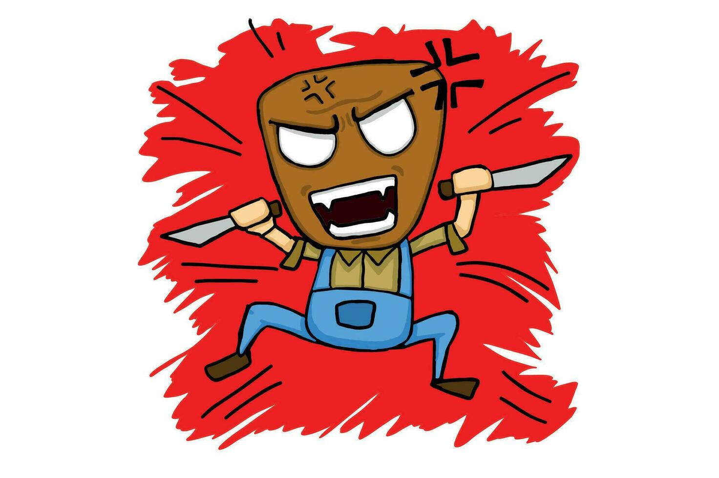 Halloween Killer Farmer Vector