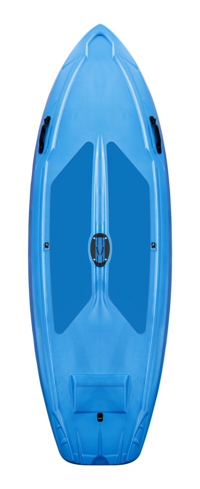 Top view blue surf board png