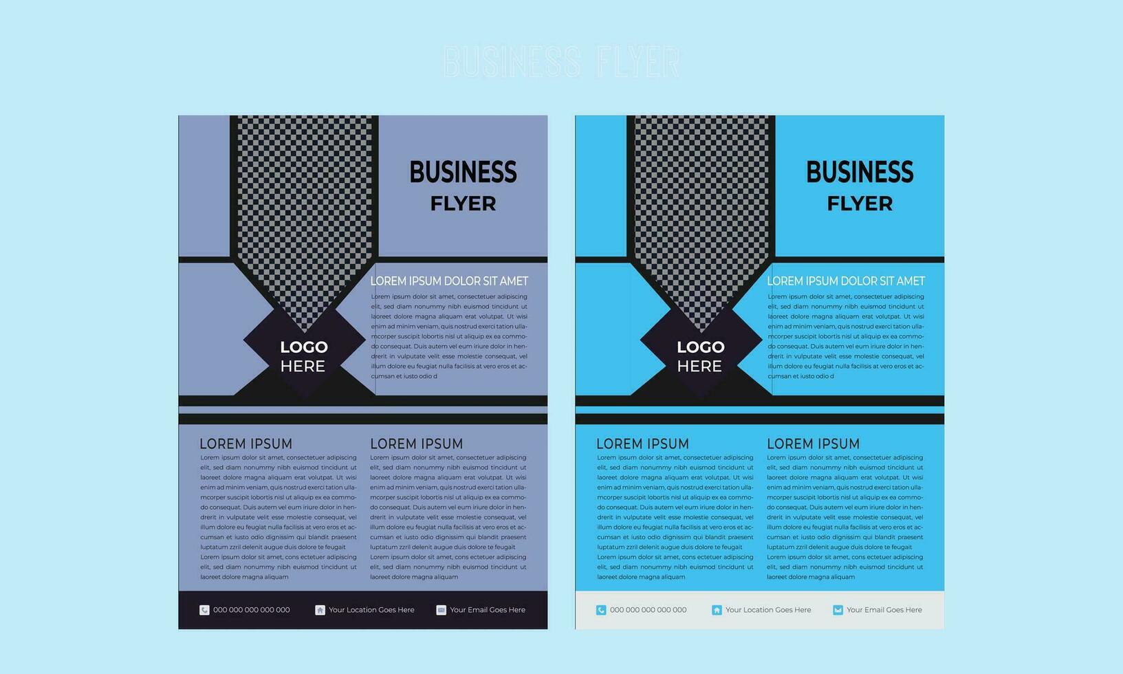 Business flyer corporate design template. vector