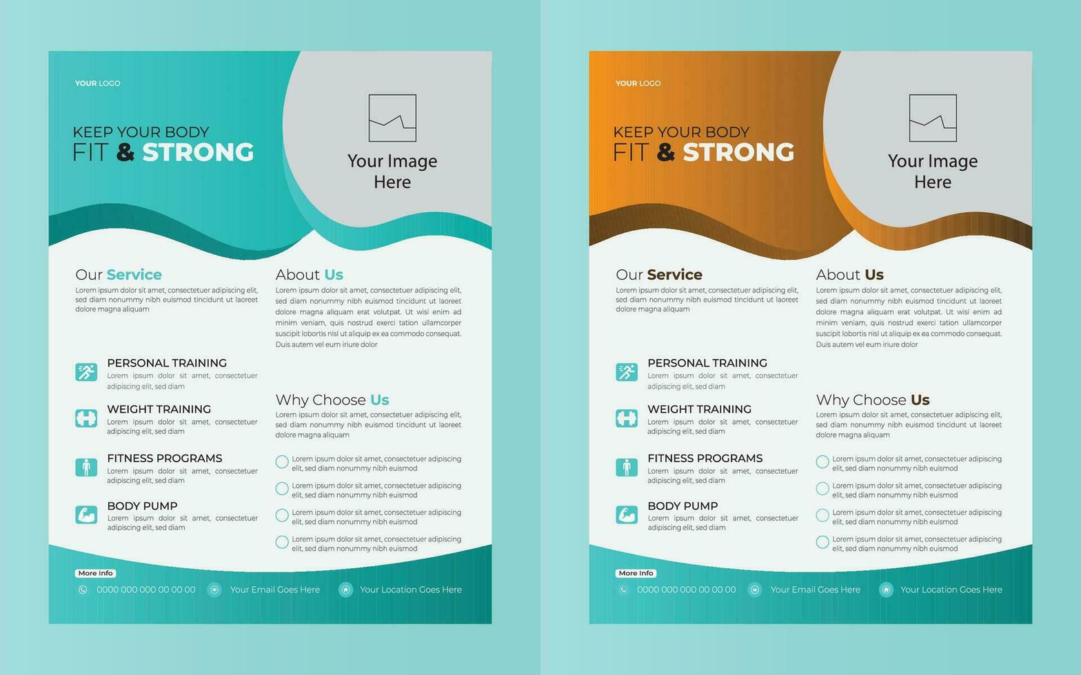 Business flyer corporate design template. vector