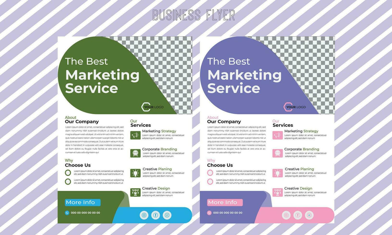 Business flyer corporate design template 35680050 Vector Art at Vecteezy