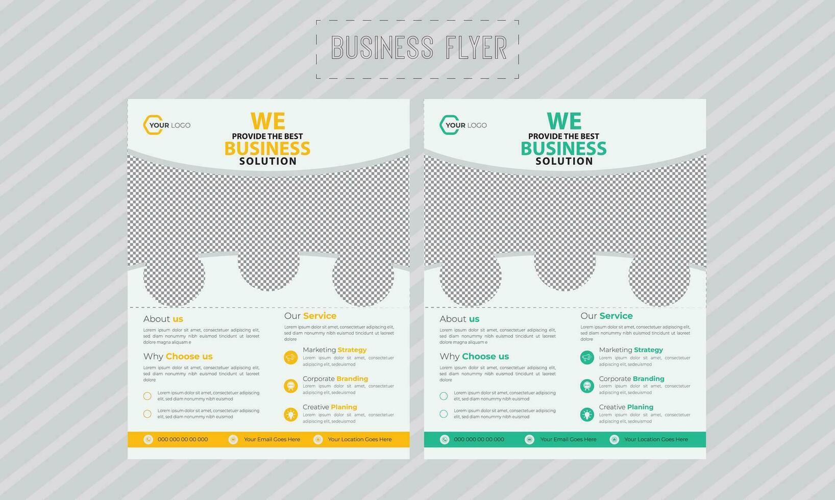 Business flyer corporate design template. vector