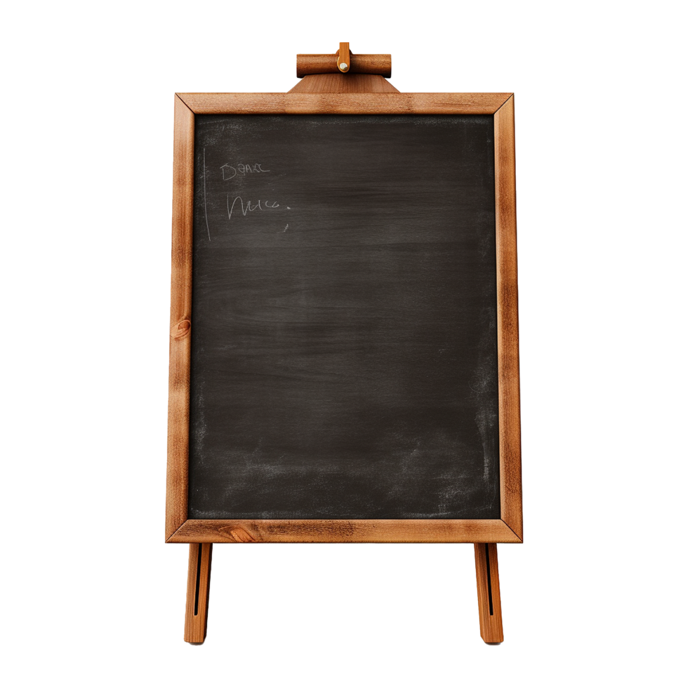 AI generated chalk board isolated on transparent background png