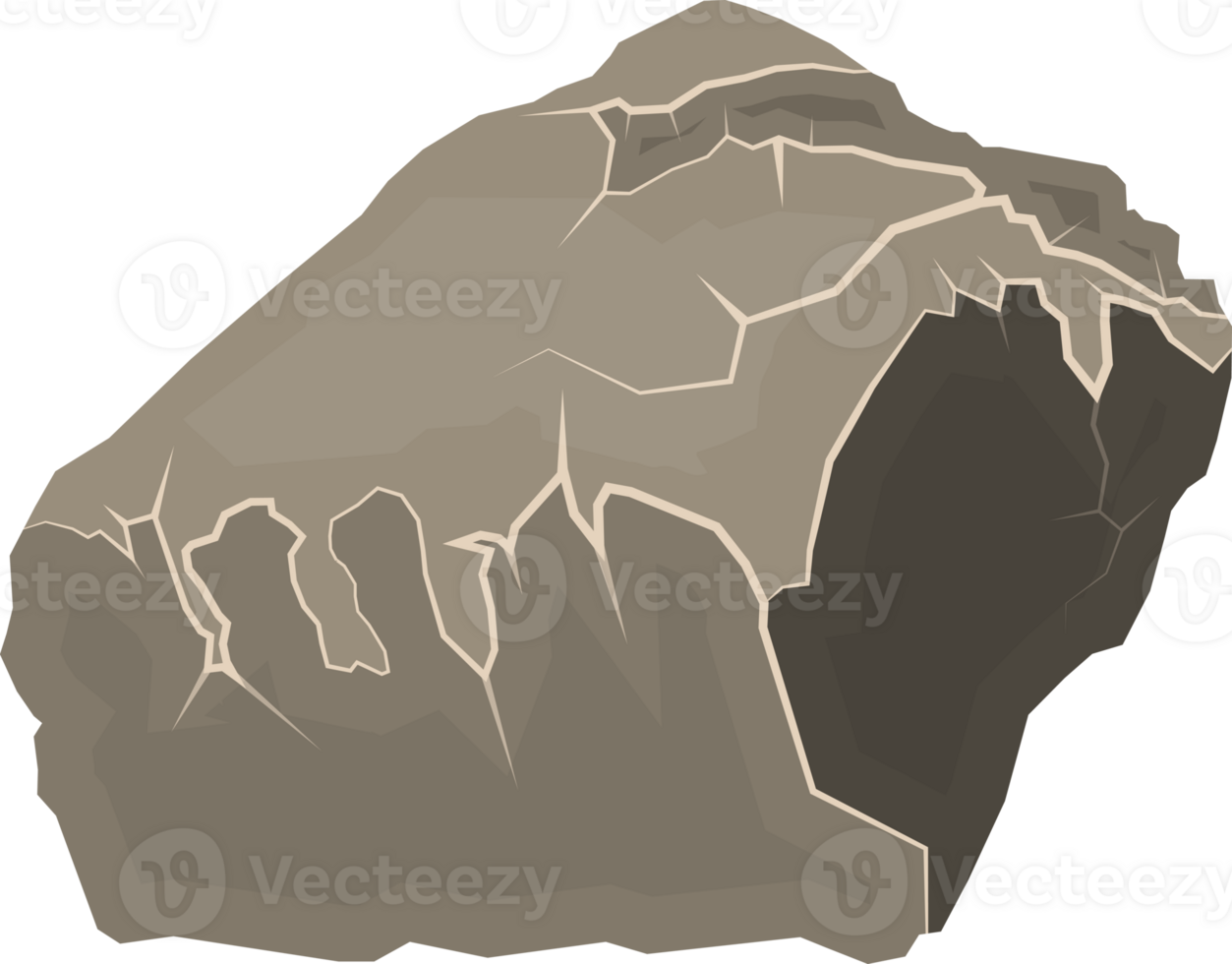 Grey stone, rock or boulder png