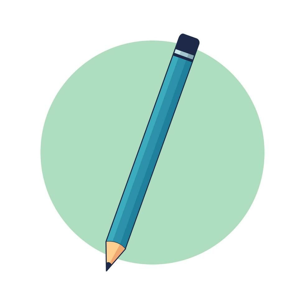 blue pencil vector illustration