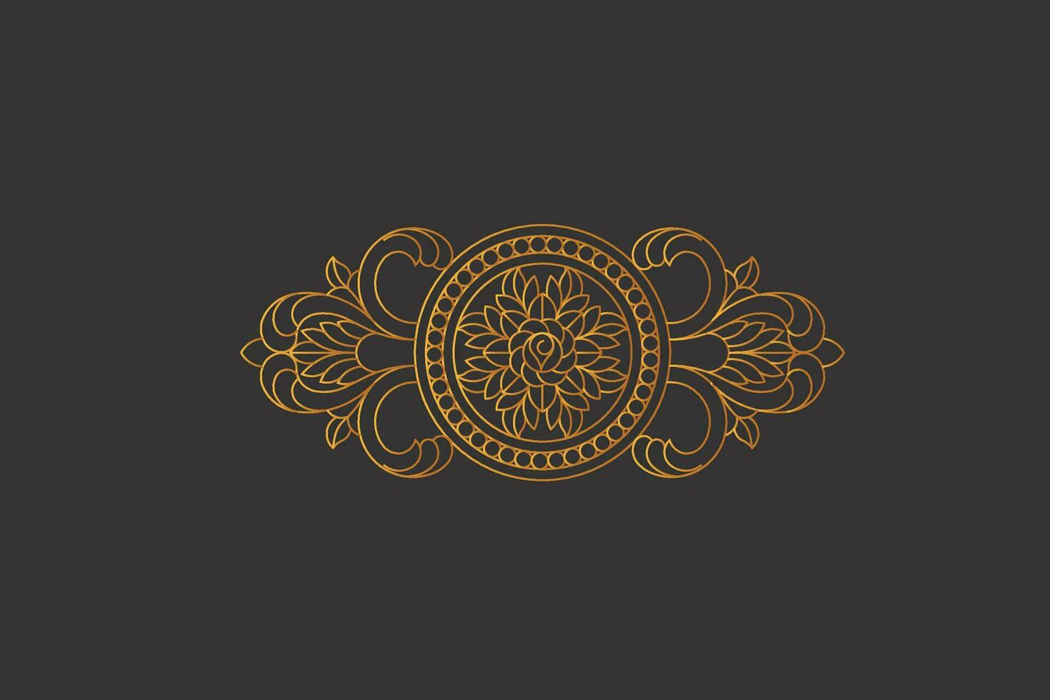 Premium Gold Mandala Vector Art Pattern Design