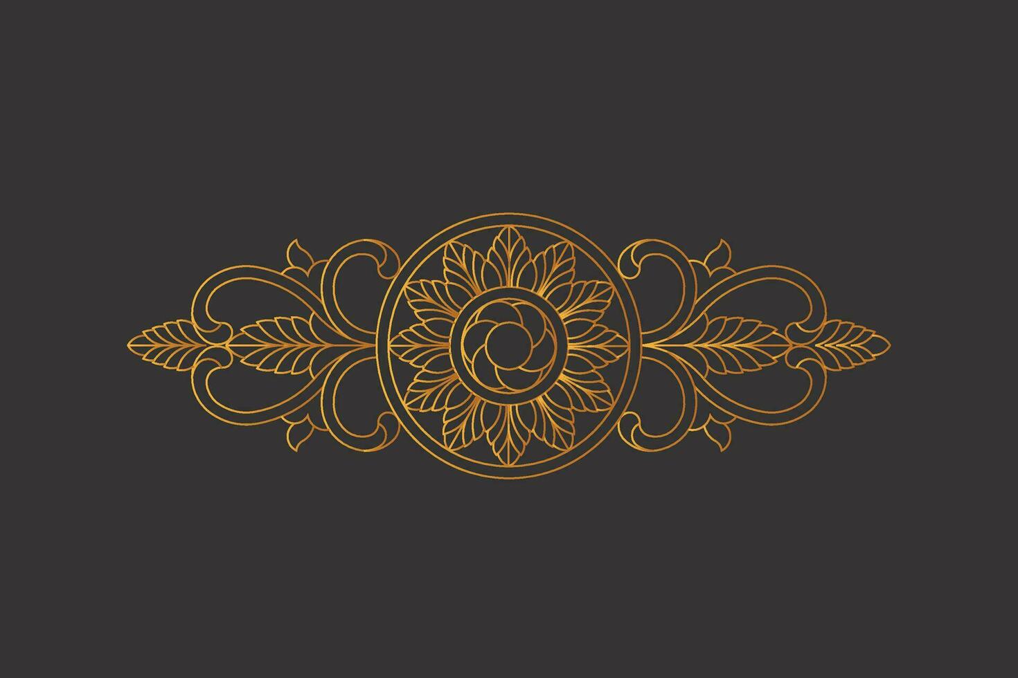 Premium Gold Mandala Vector Art Pattern Design