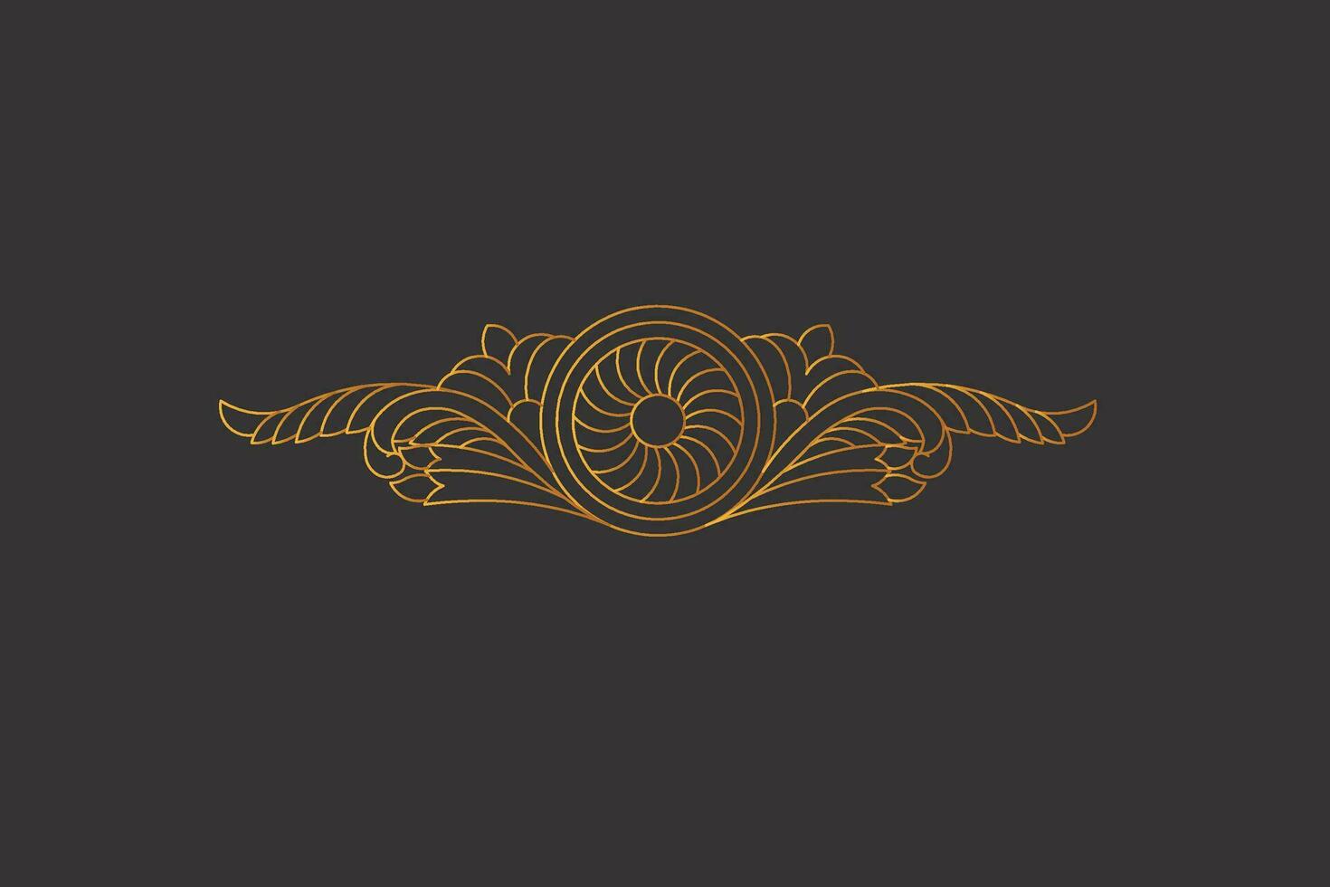 Premium Gold Mandala Vector Art Pattern Design