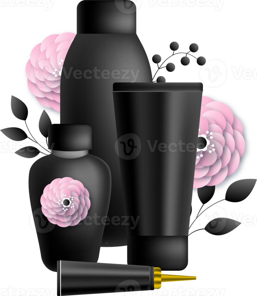 produits de beauté réaliste maquette png