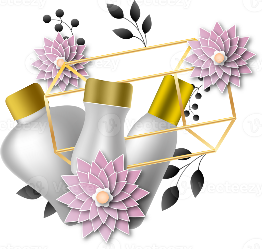Cosmetics realistic mockup png