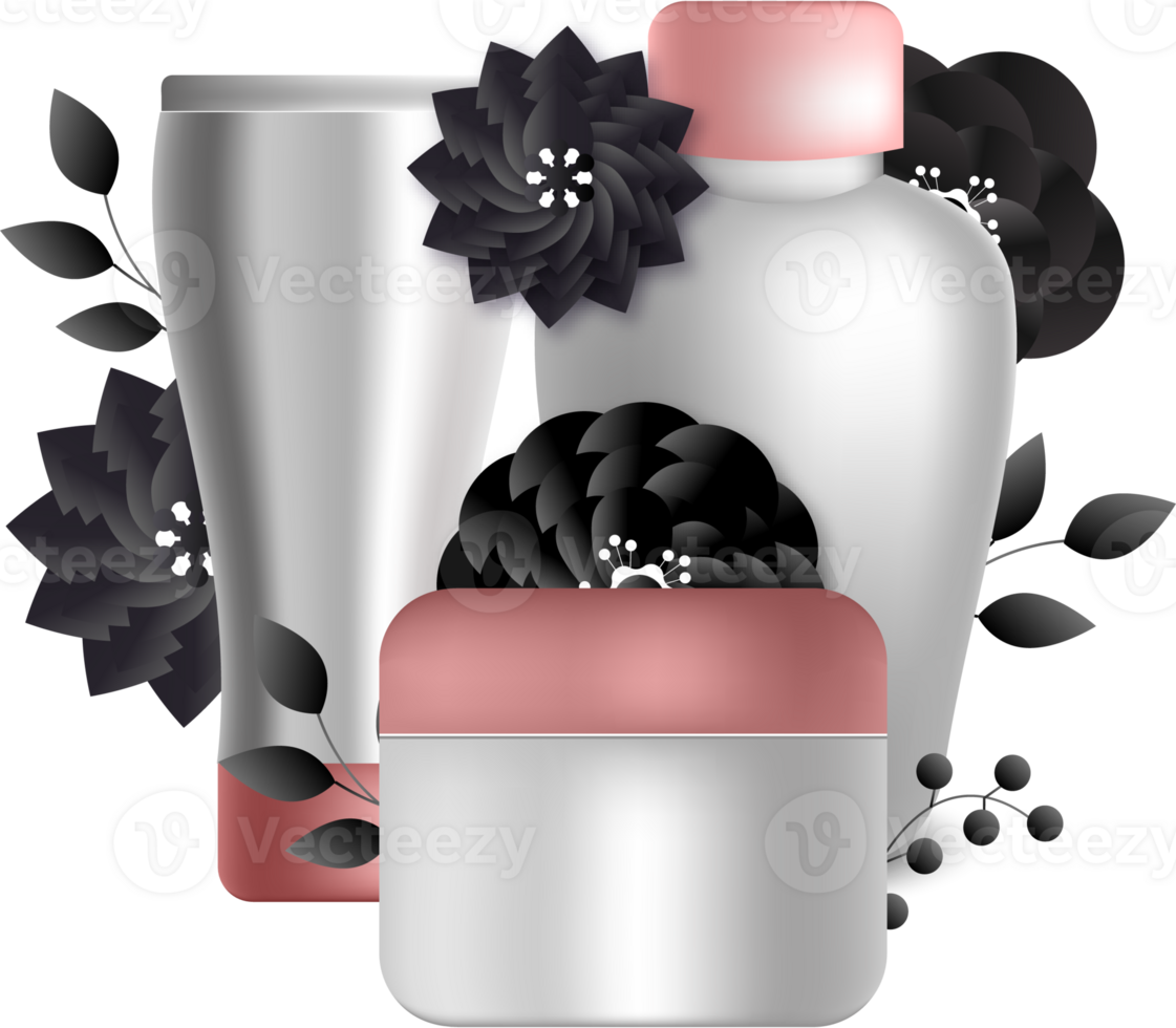 Cosmetics realistic mockup png