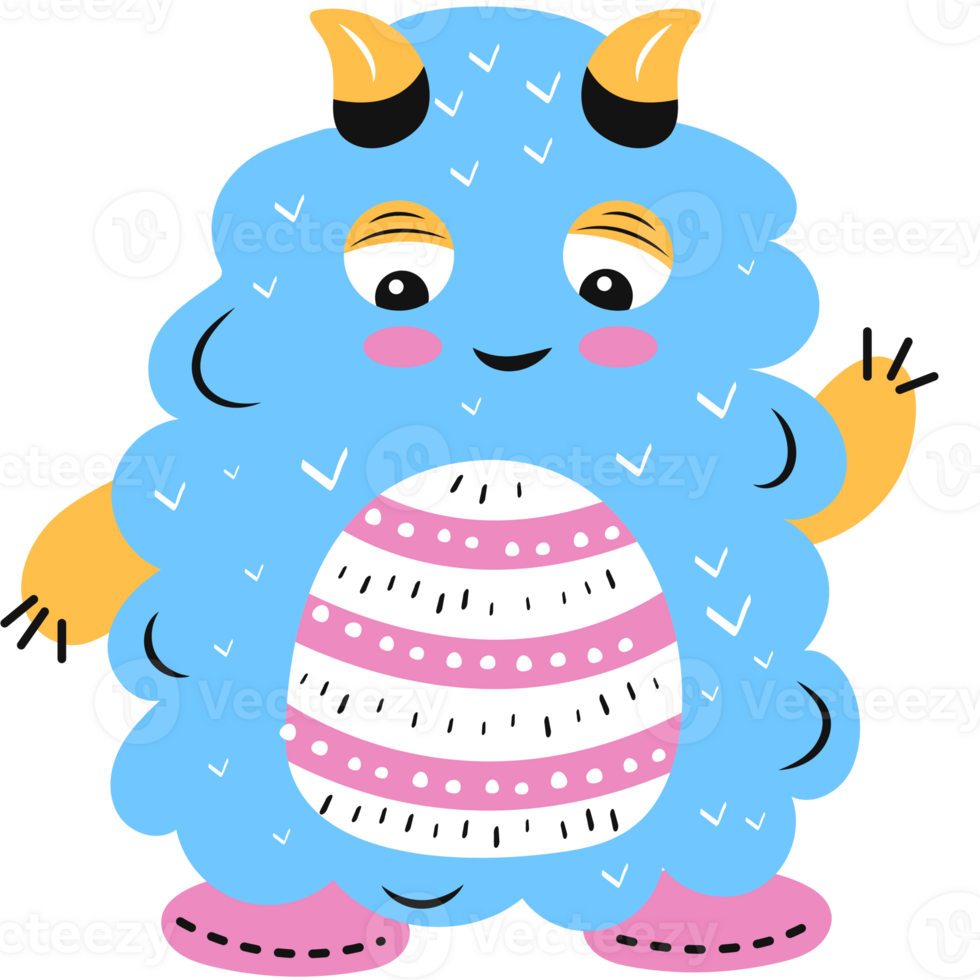 cute monster illustration png