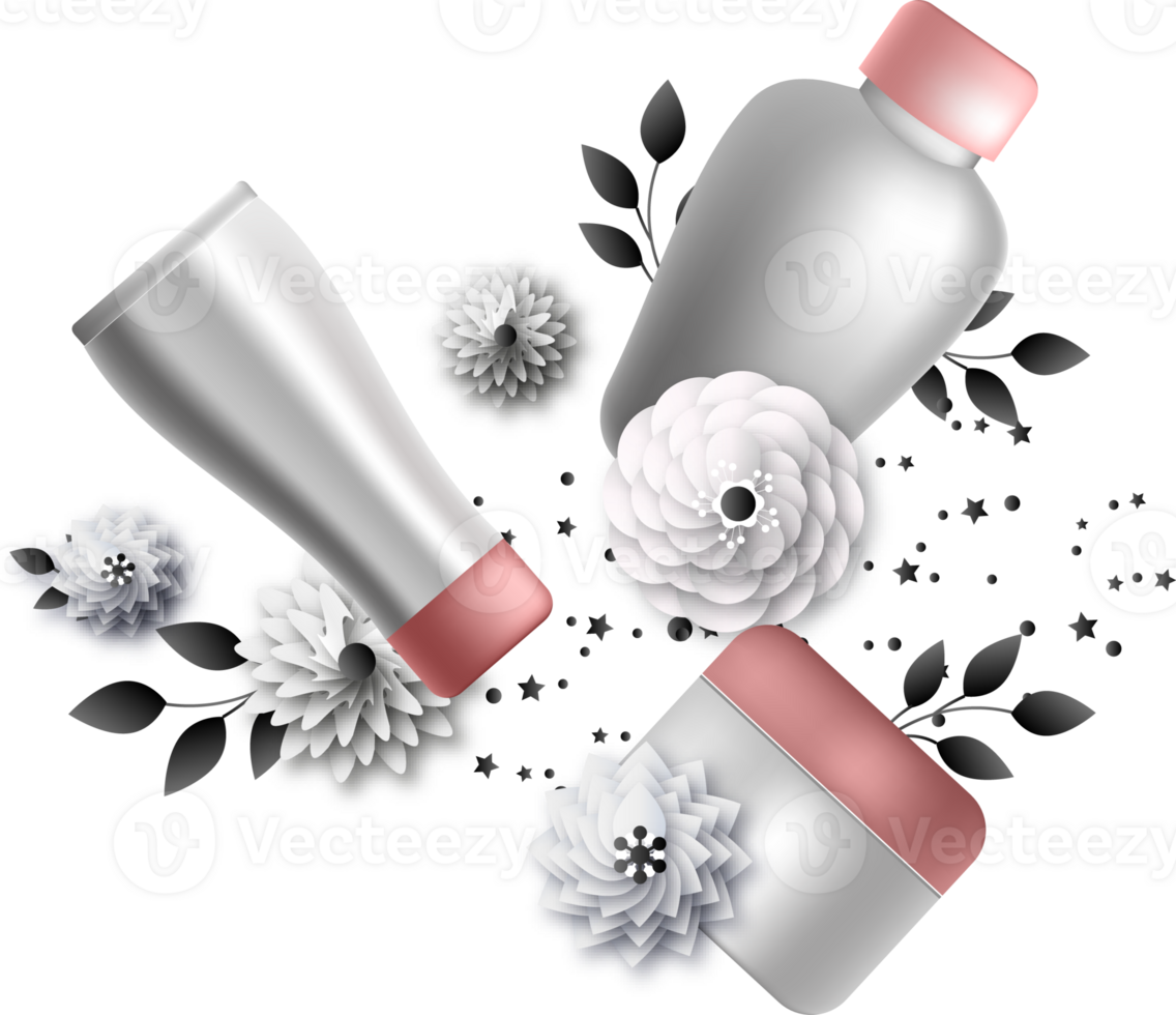 Cosmetics realistic mockup png