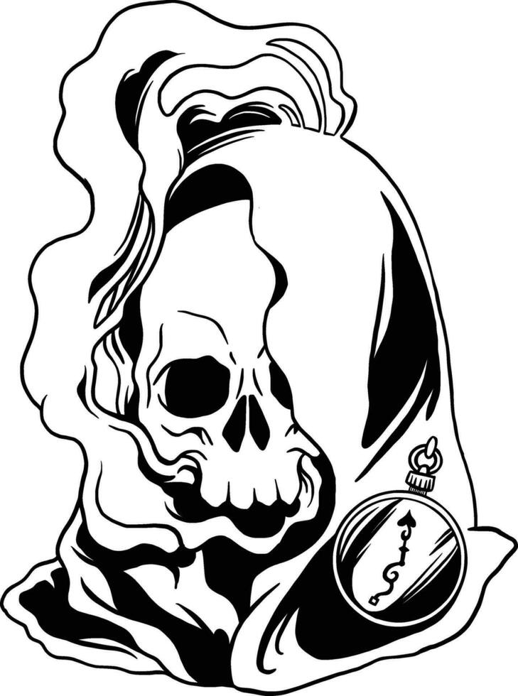 ángel de muerte negro ilustración vector
