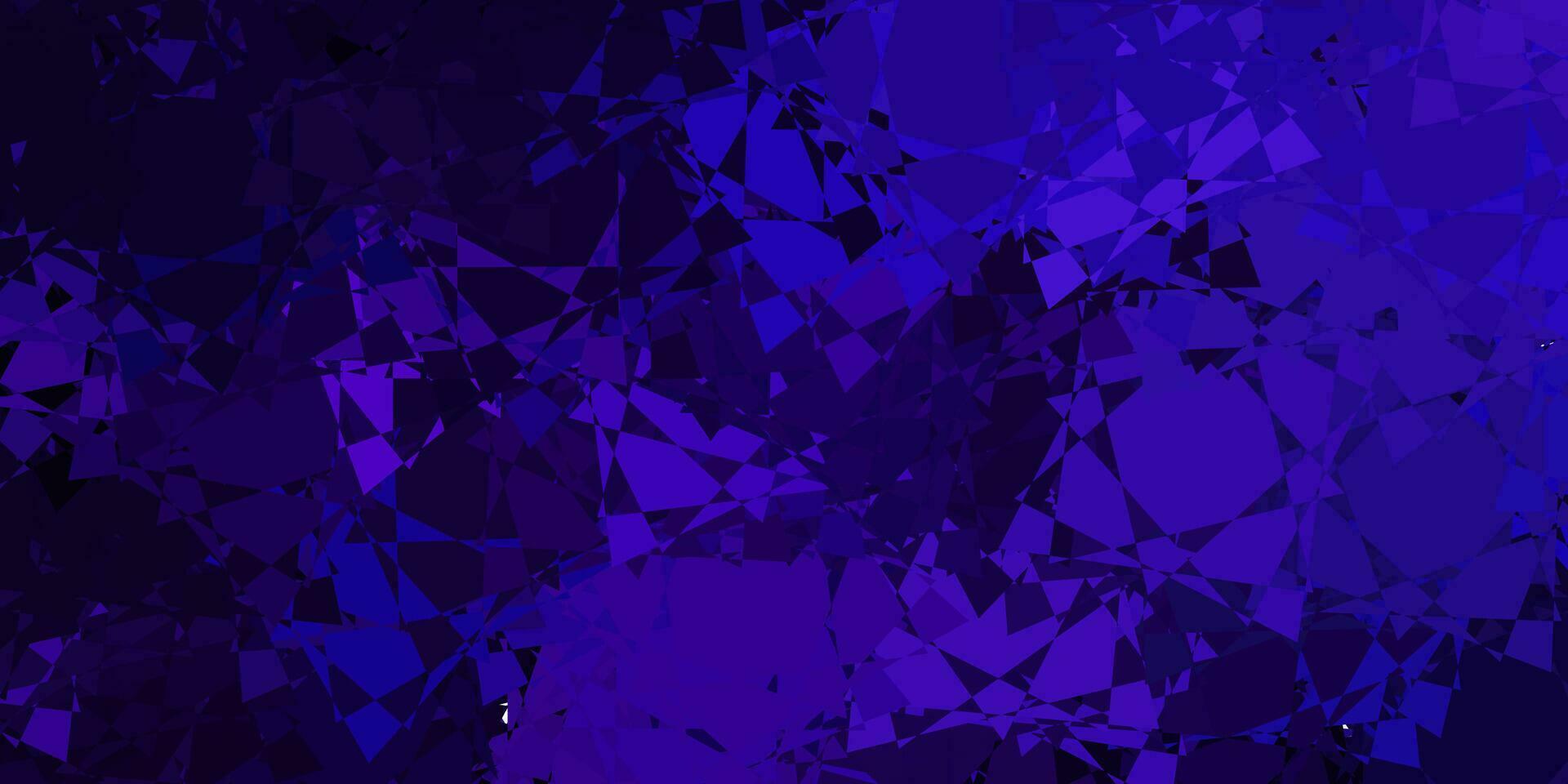 Dark Purple vector texture with random triangles.