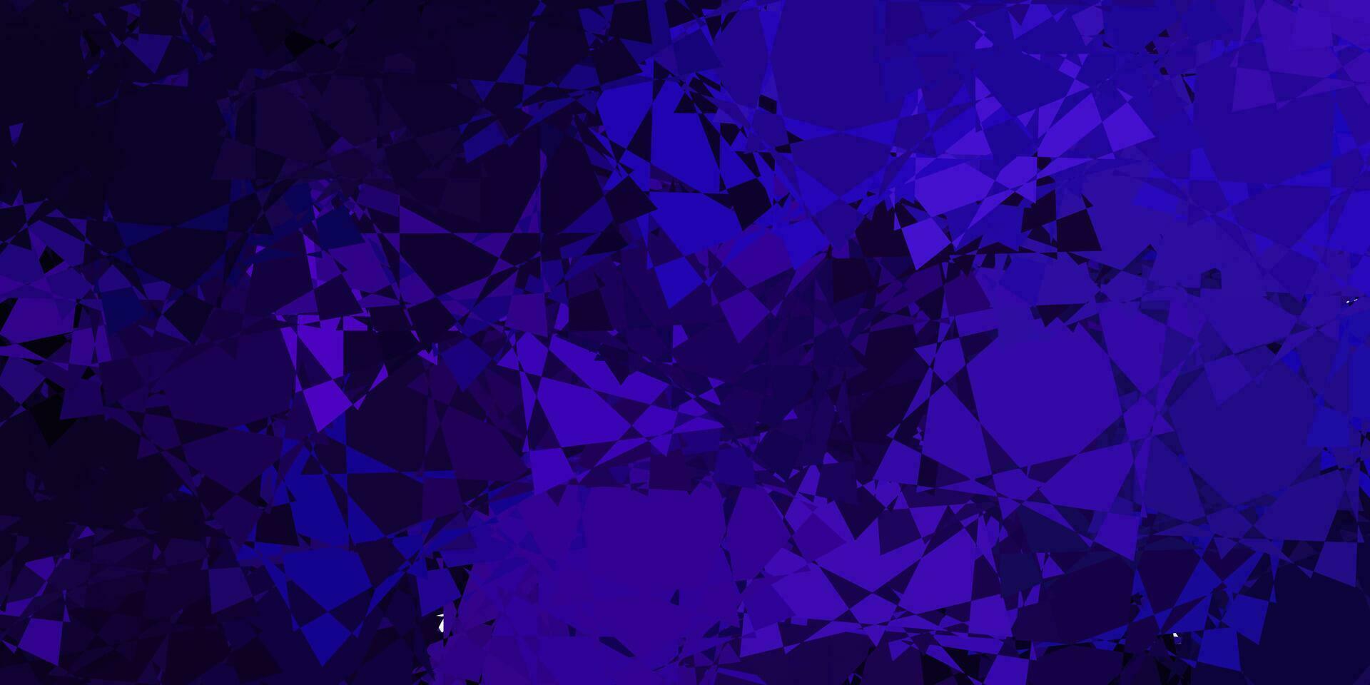 Dark Purple vector texture with random triangles.