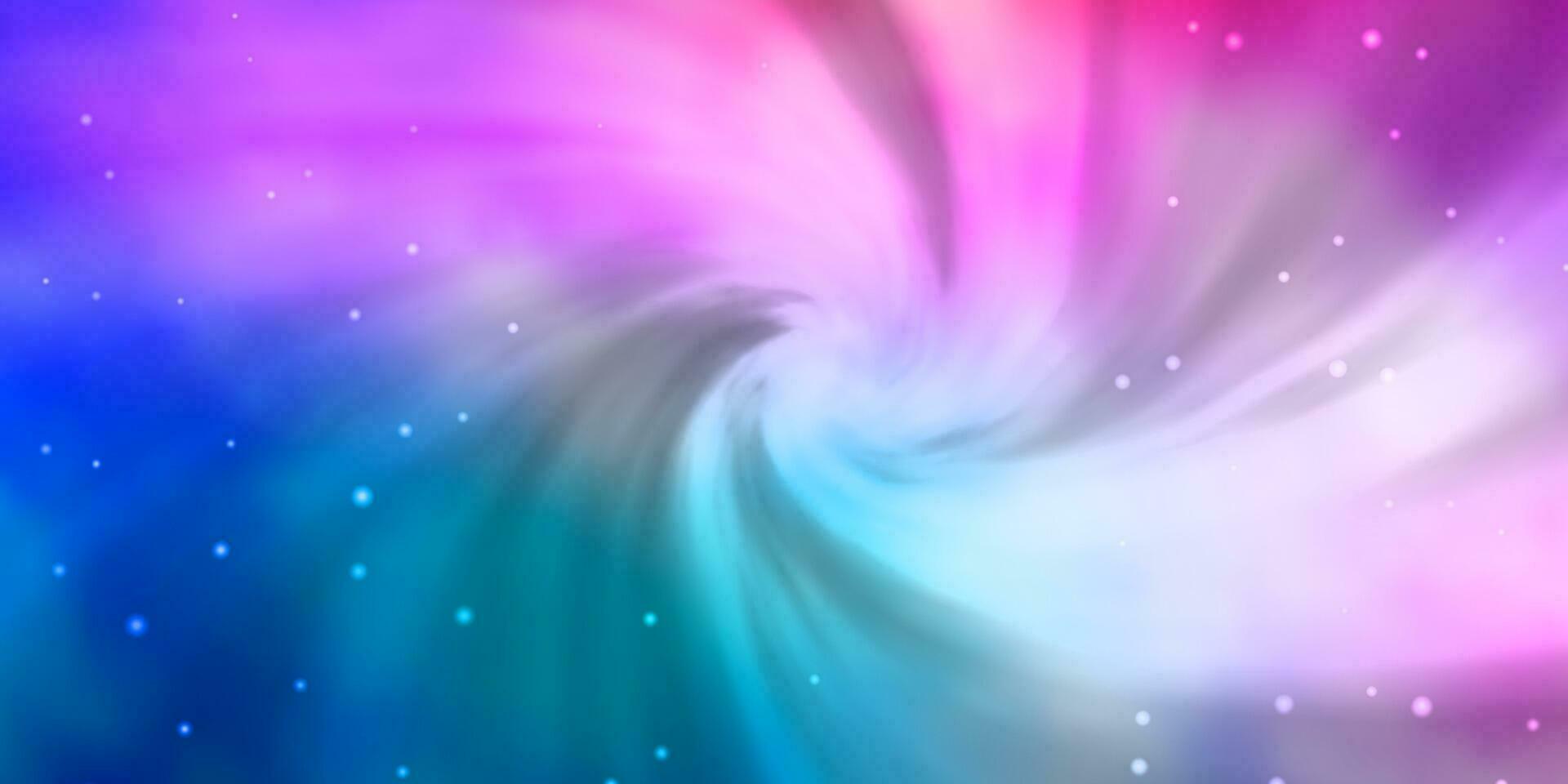 Light Blue, Red vector background with colorful stars.