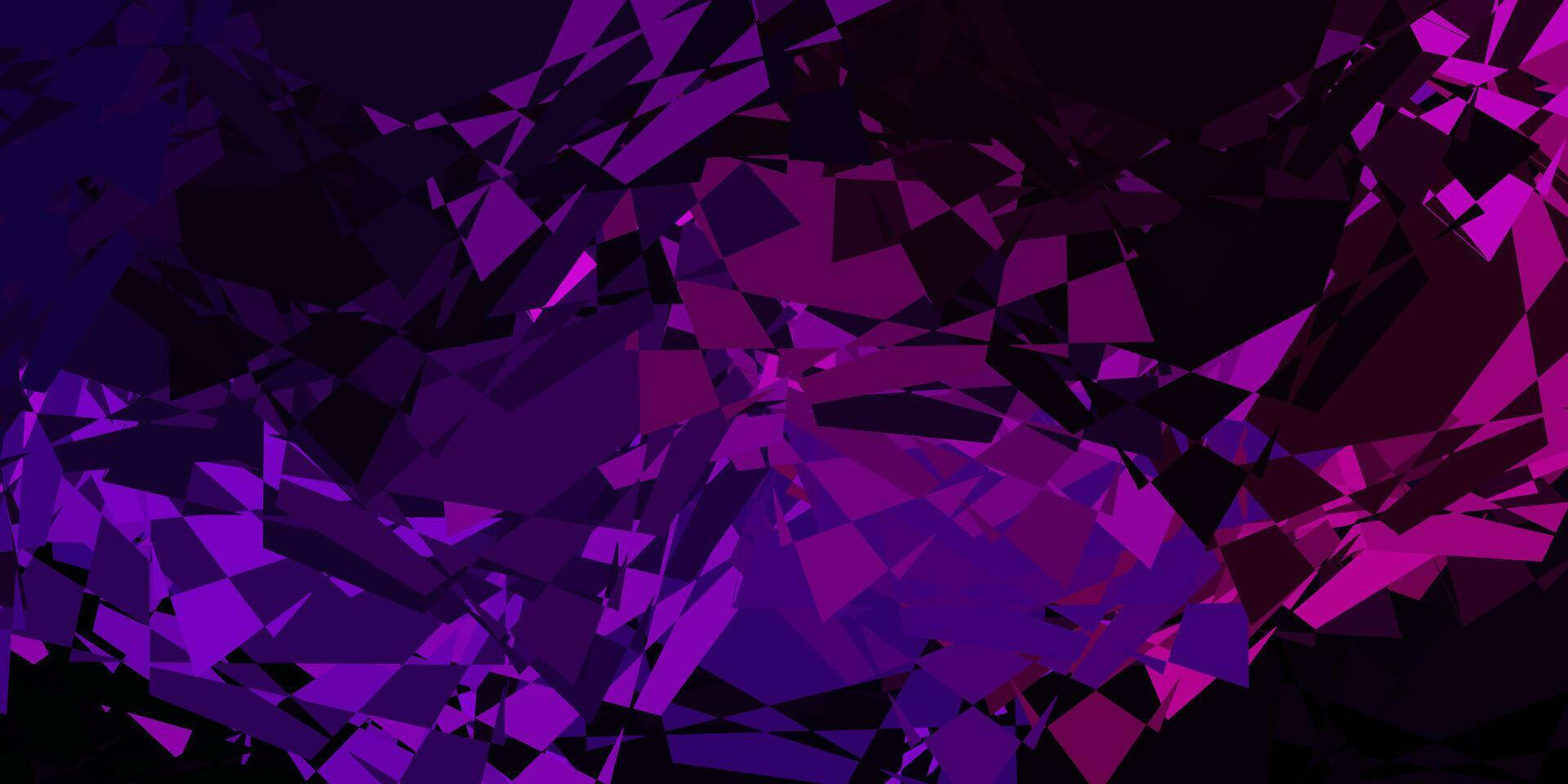 textura de vector púrpura oscuro con triángulos al azar.
