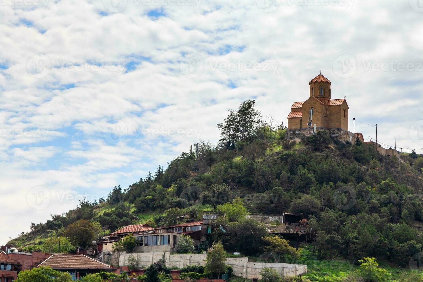Favorsky Monastery on Mount Taboris-Mta in Tbilisi photo
