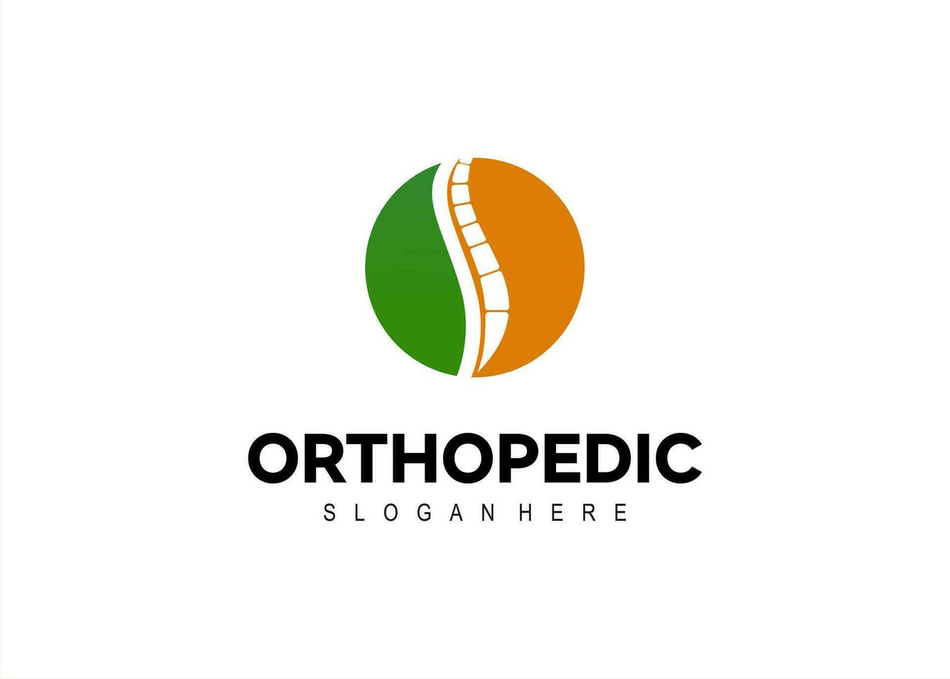 ortopédico logo modelo sencillo diseño vector