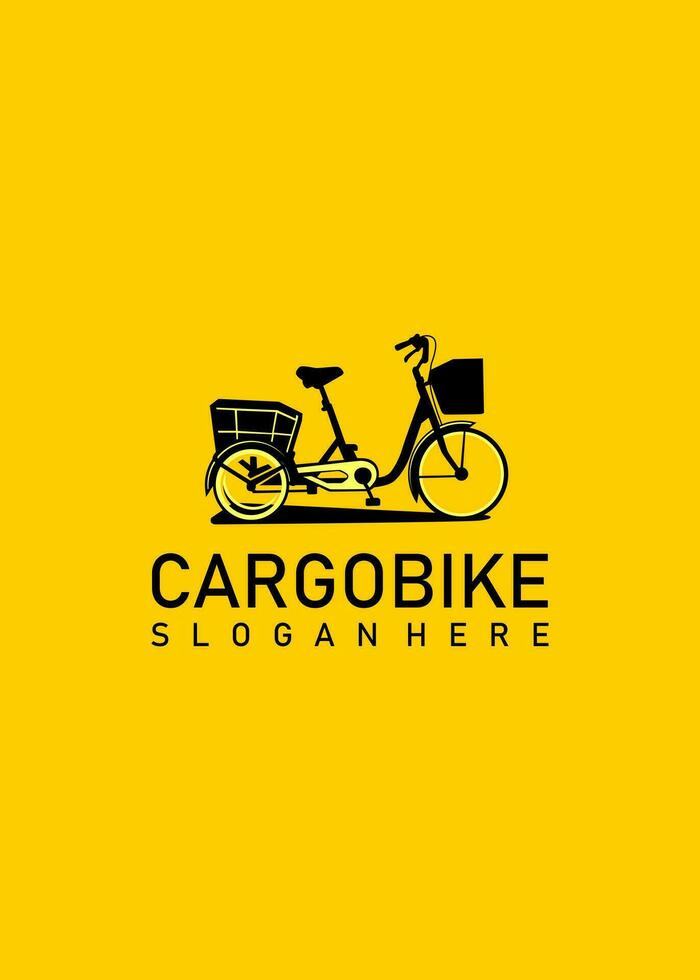 electric cargo bike vector