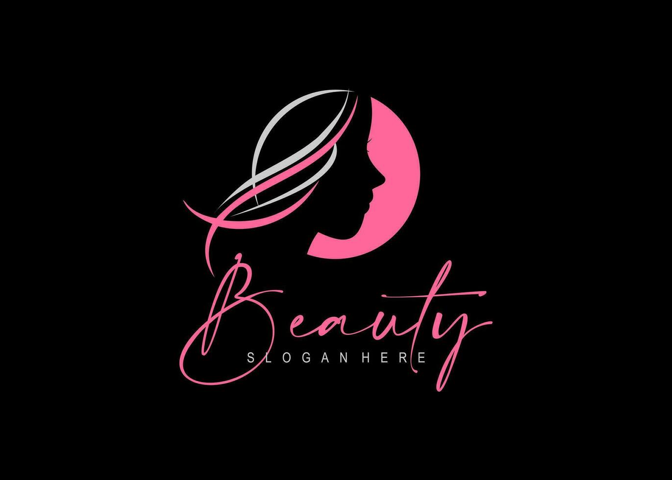 beauty logo design with style and creative concept vector