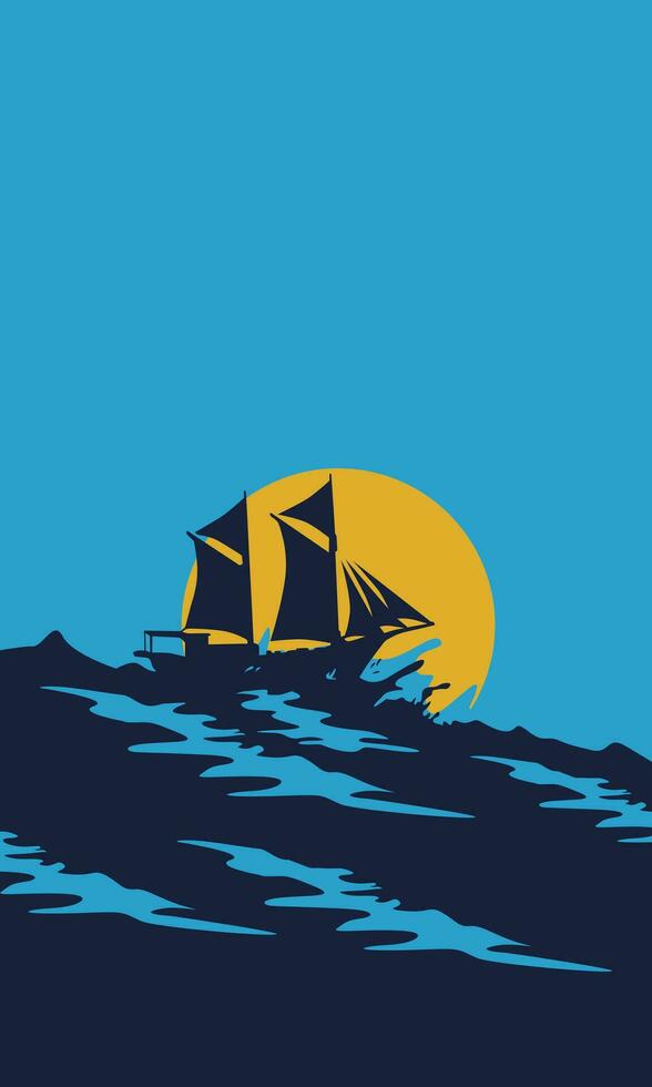 homepage illustration boat vector designs