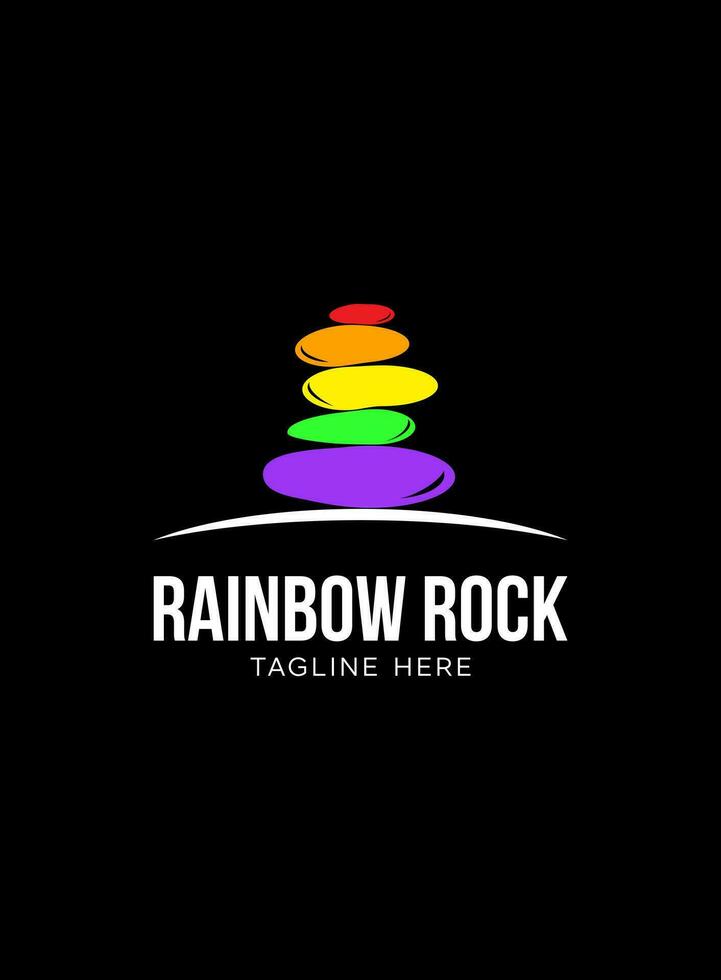 Balancing rock zen stone stones vector logo design
