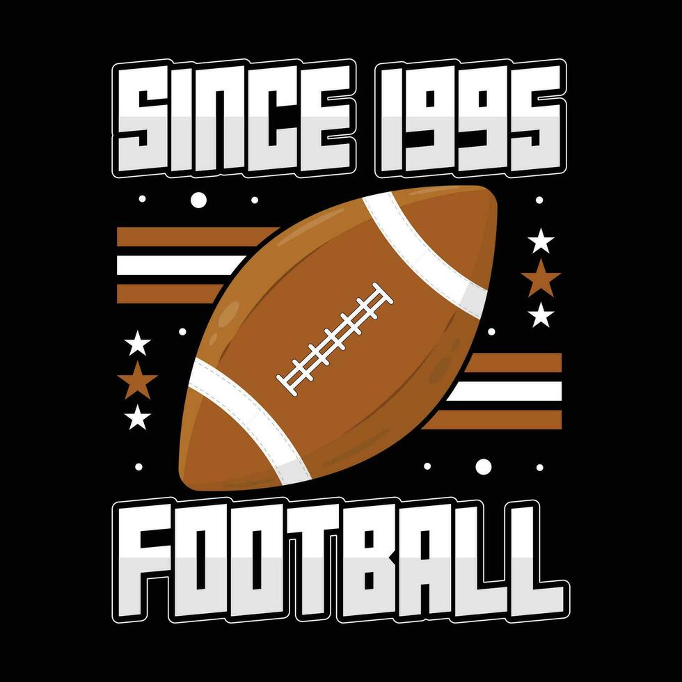 American football badge t shirt design. since 1995 football. vector template