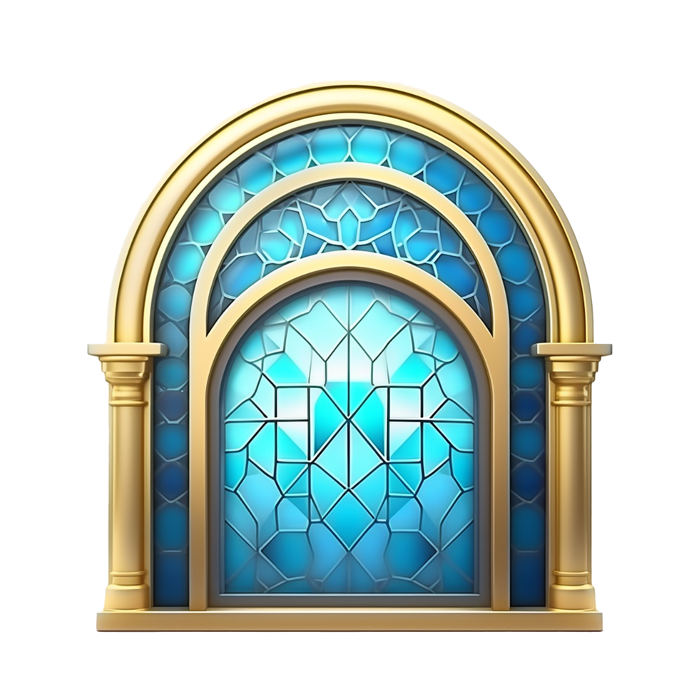 AI generated Ramadan window png isolated on transparent background