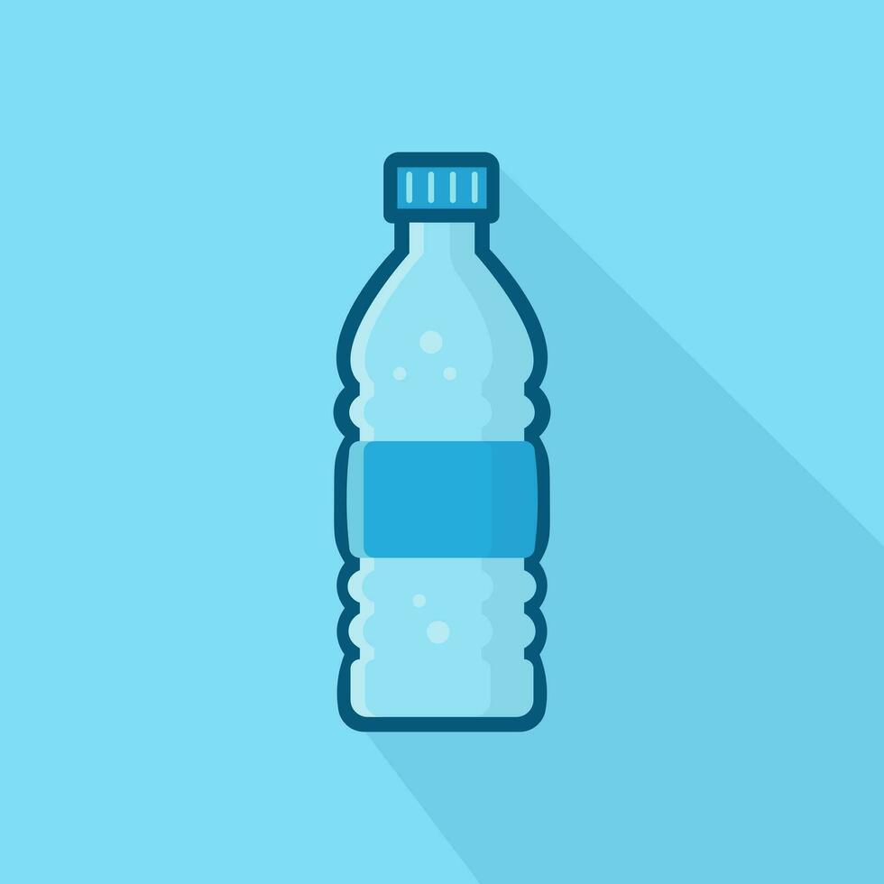 botella de agua icono. vector ilustración en azul antecedentes