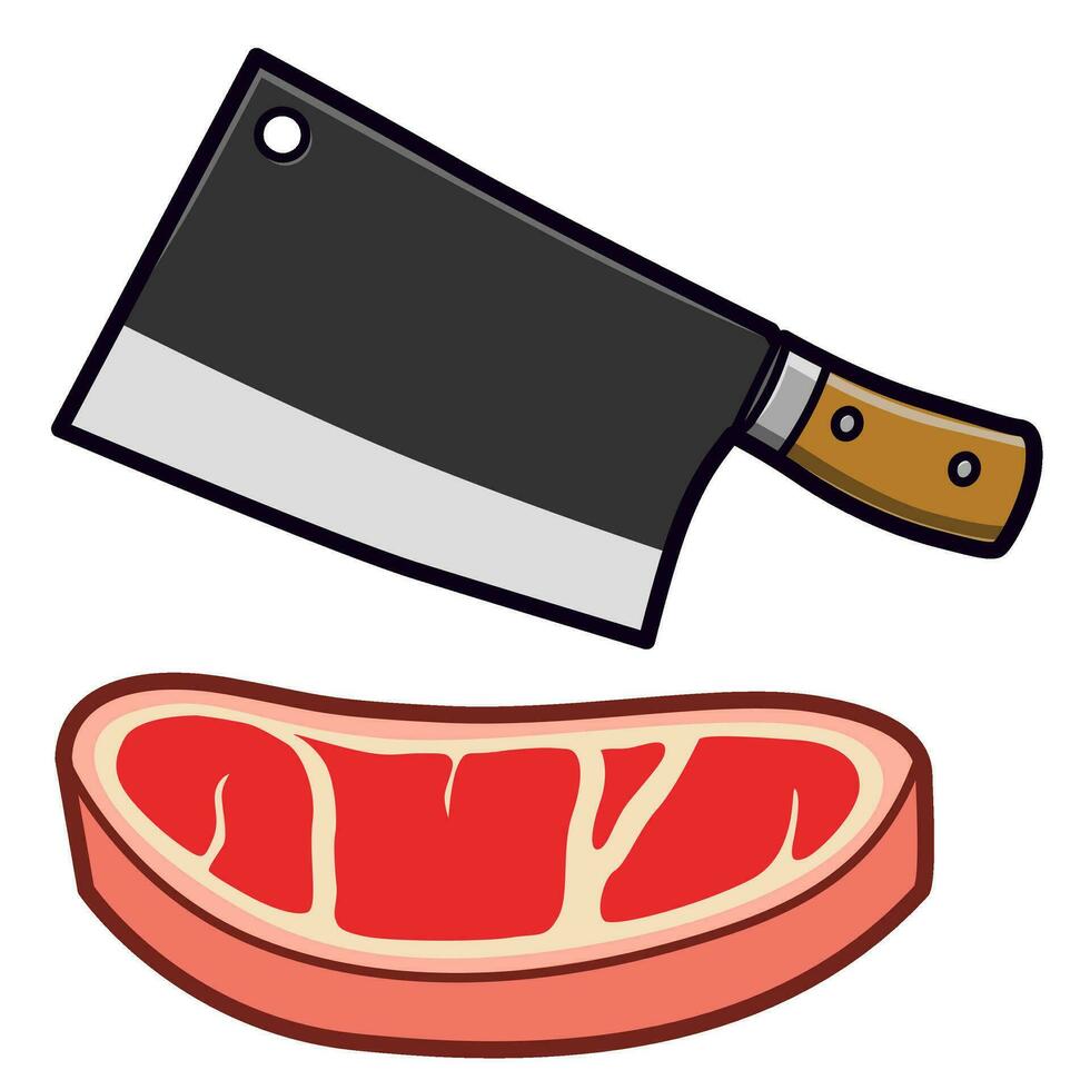 Butcher cartoon emote vector