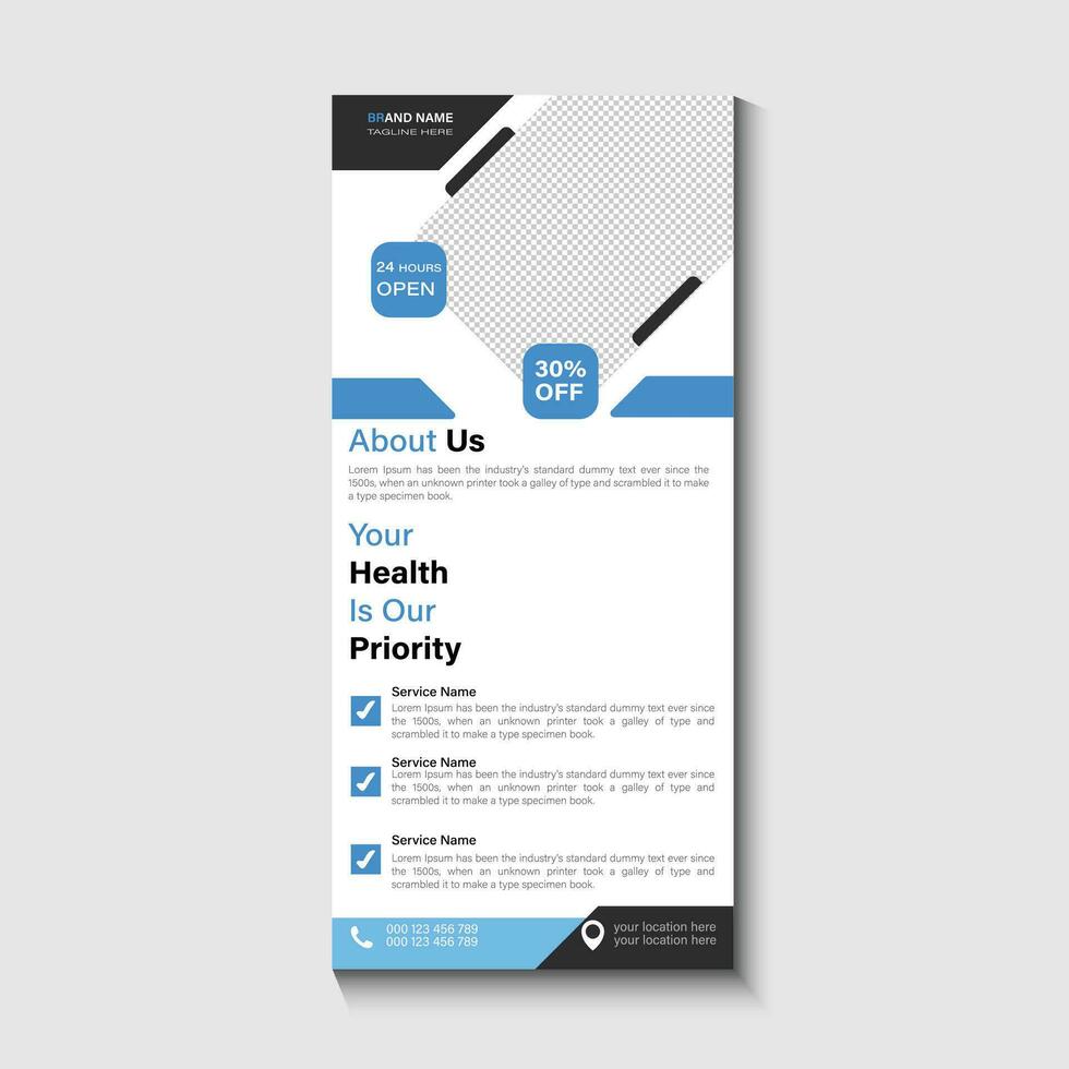 rack card template vector