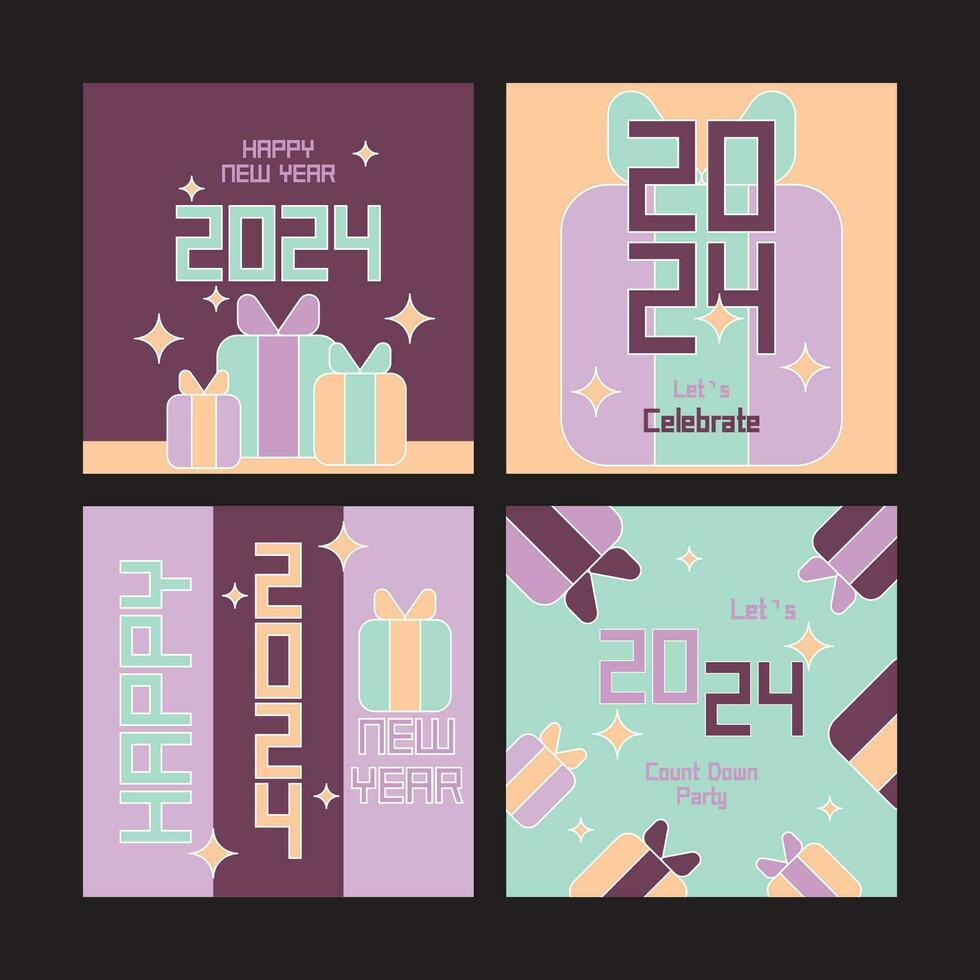 HAPPY NEW YEAR 2024 CELEBRATION vector