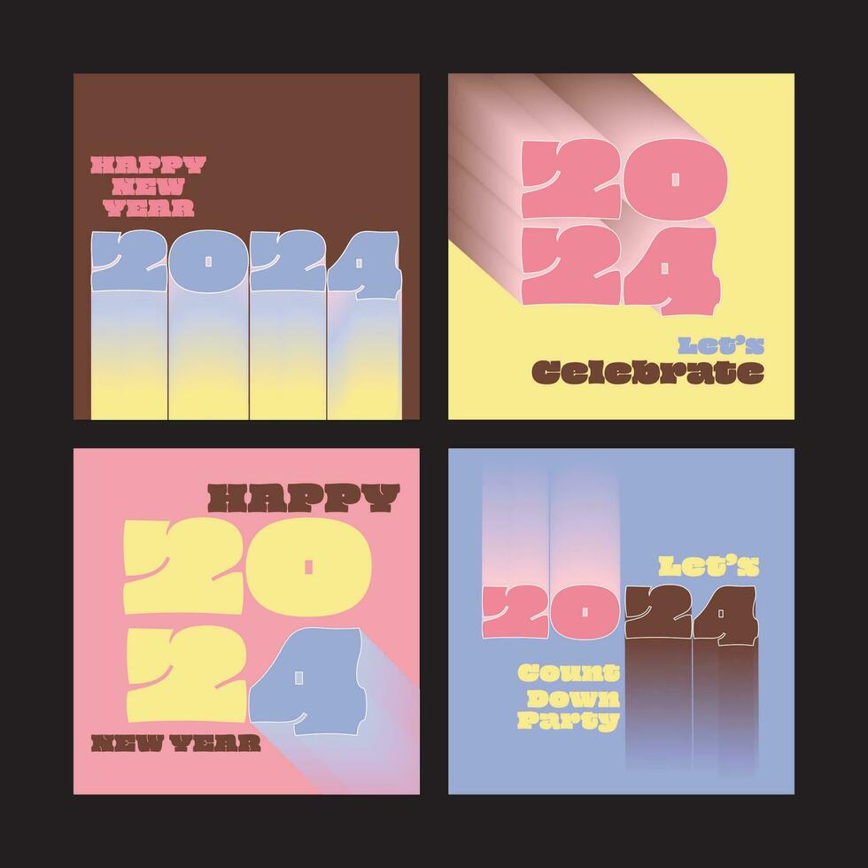 HAPPY NEW YEAR 2024 CELEBRATION vector