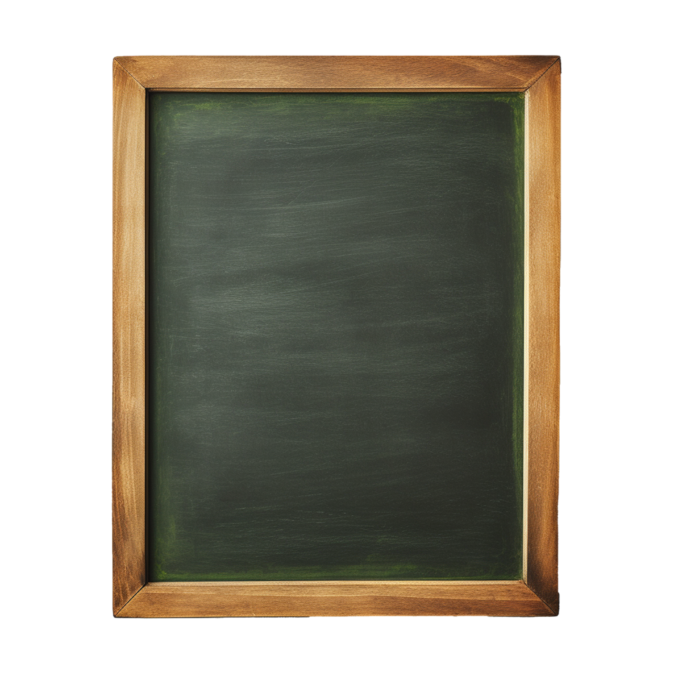 AI generated Chalk board green board  isolated on transparent background png