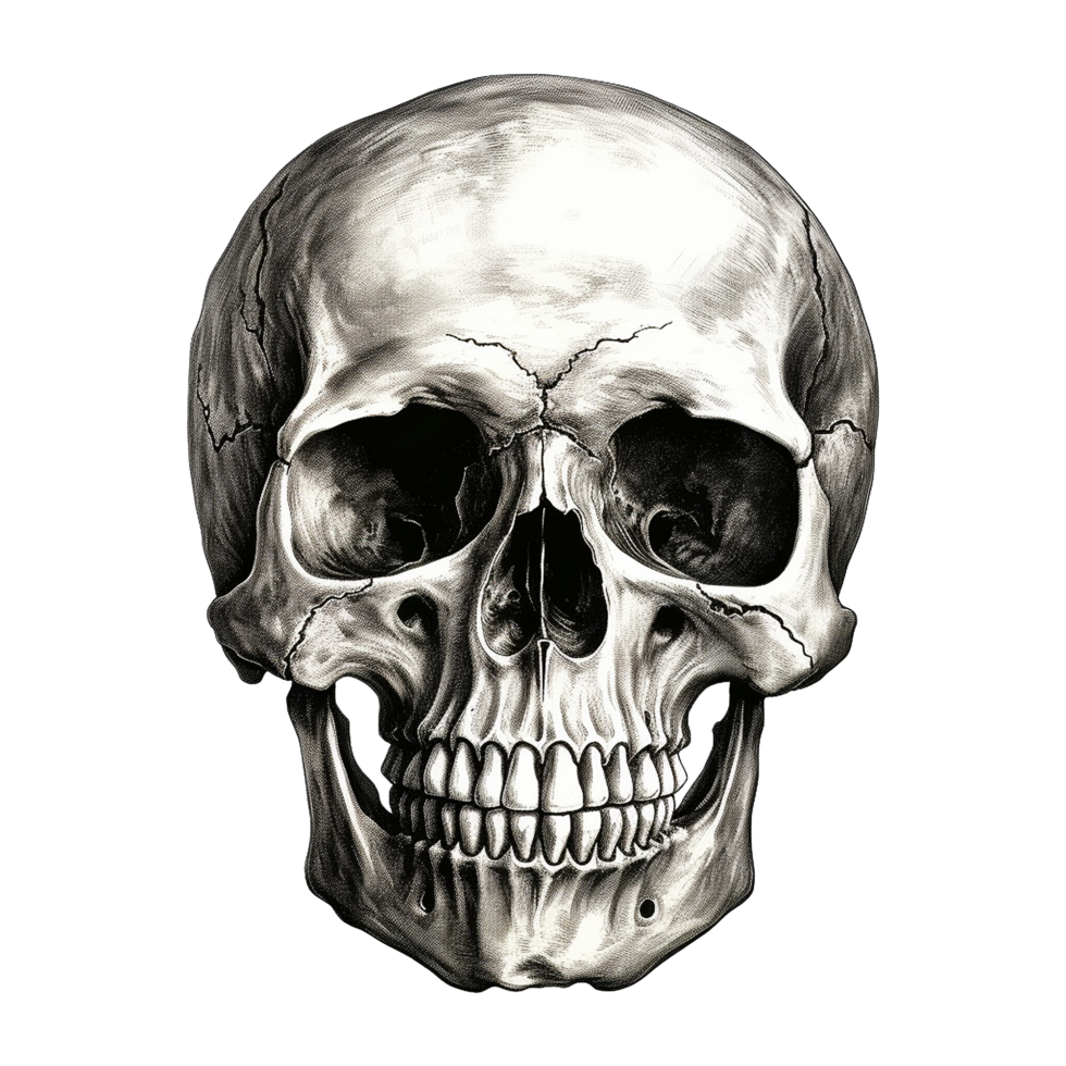 AI generated Realistic skull isolated on transparent background png