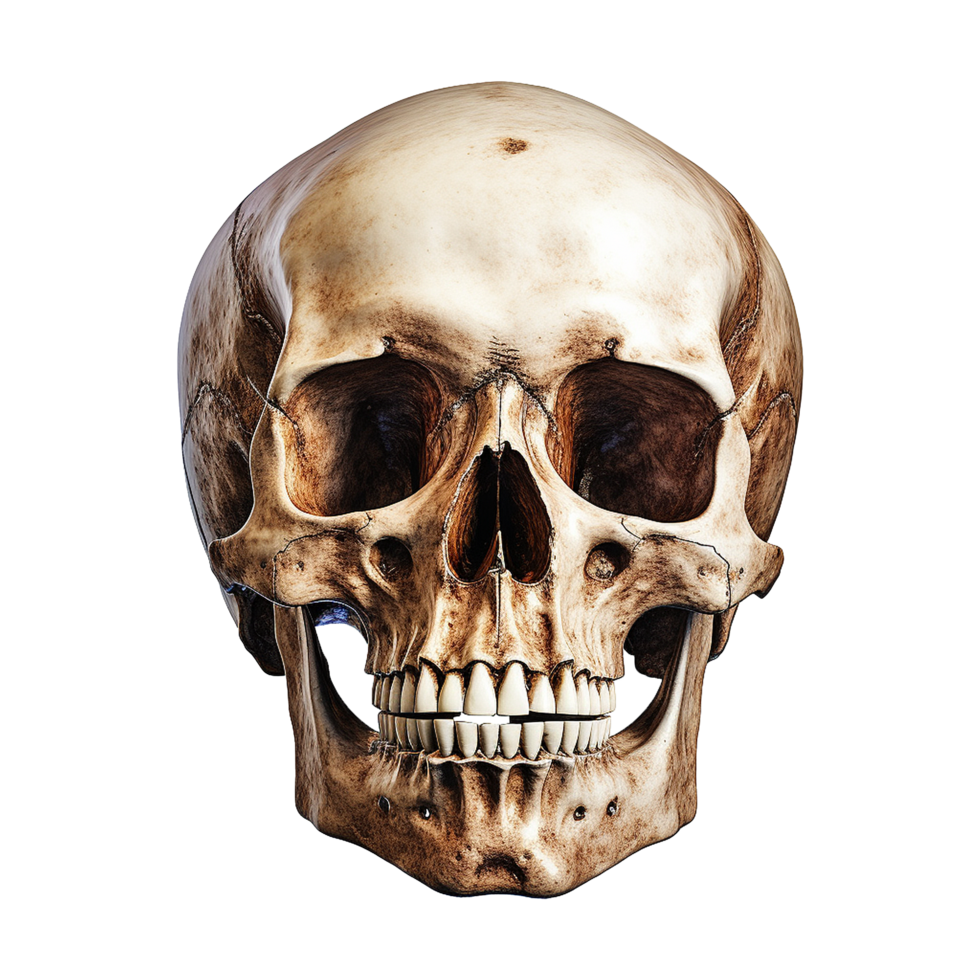 AI generated Realistic skull isolated on transparent background png